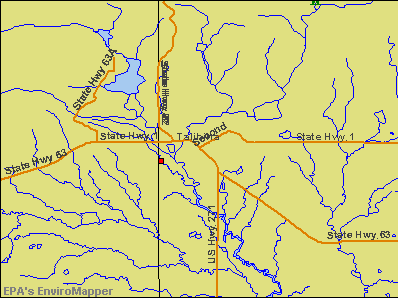 Talihina, Oklahoma environmental map by EPA
