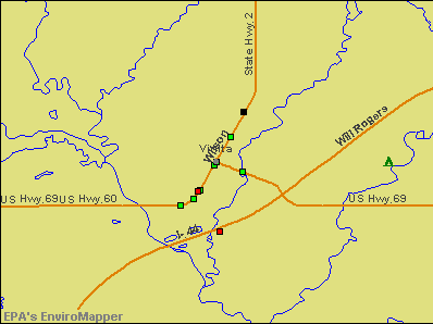 Vinita, Oklahoma environmental map by EPA