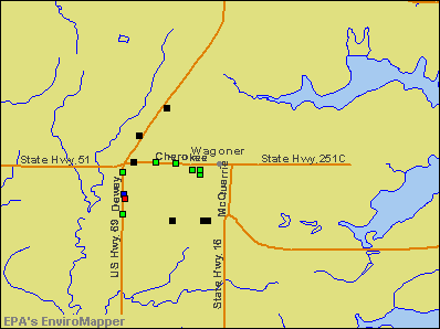 Wagoner, Oklahoma environmental map by EPA