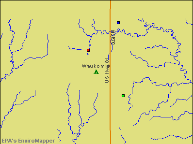 Waukomis, Oklahoma environmental map by EPA
