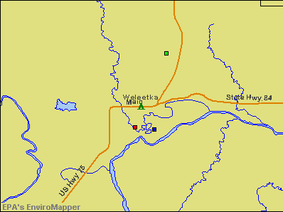 Weleetka, Oklahoma environmental map by EPA