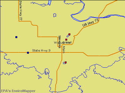 Wetumka, Oklahoma environmental map by EPA