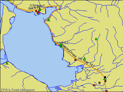 Bay City, Oregon environmental map by EPA
