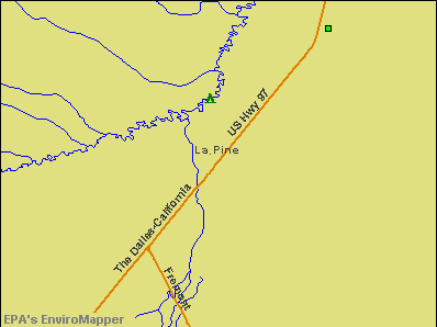 La Pine, Oregon environmental map by EPA