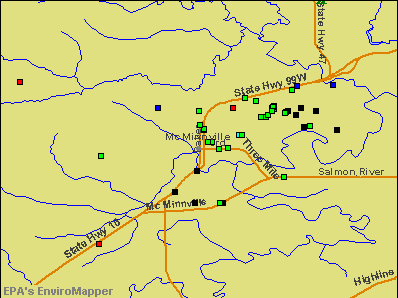 McMinnville, Oregon environmental map by EPA