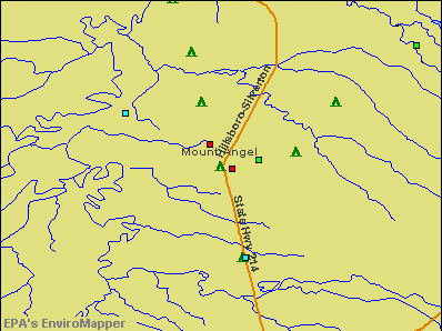 Mount Angel, Oregon environmental map by EPA