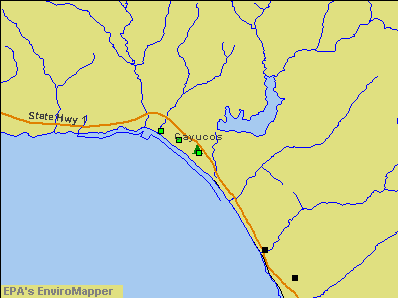 Cayucos, California environmental map by EPA