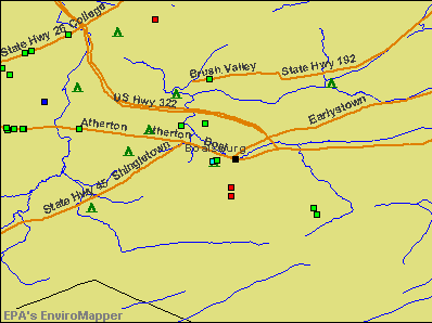 Boalsburg, Pennsylvania environmental map by EPA