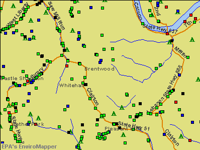 Brentwood, Pennsylvania environmental map by EPA