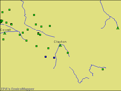 Clayton, California environmental map by EPA