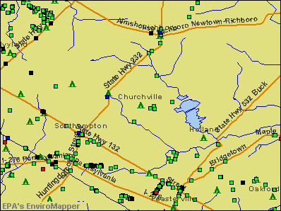 Churchville, Pennsylvania environmental map by EPA
