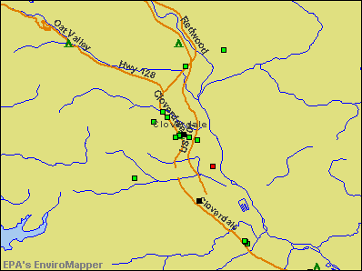 Cloverdale, California environmental map by EPA