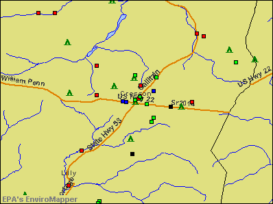 Cresson, Pennsylvania environmental map by EPA