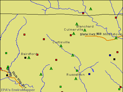 Curtisville, Pennsylvania environmental map by EPA