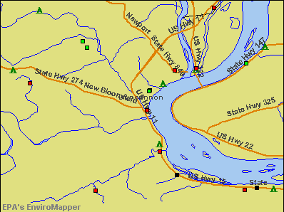 Duncannon, Pennsylvania environmental map by EPA