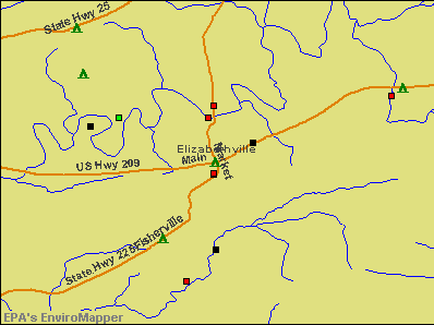 Elizabethville, Pennsylvania environmental map by EPA