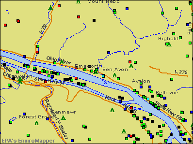 Emsworth, Pennsylvania environmental map by EPA