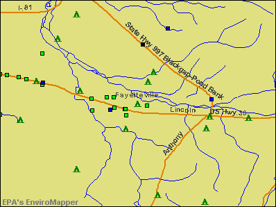Fayetteville, Pennsylvania environmental map by EPA
