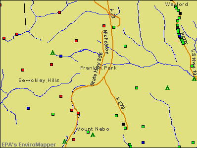 Franklin Park, Pennsylvania environmental map by EPA