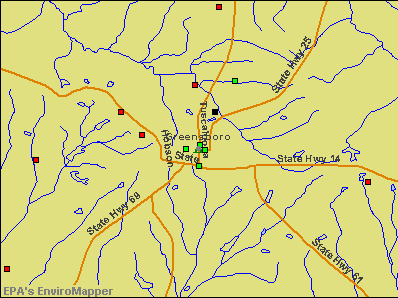 Greensboro, Alabama environmental map by EPA