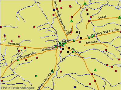 Greenville, Pennsylvania environmental map by EPA