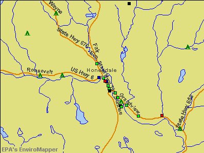 Honesdale, Pennsylvania environmental map by EPA