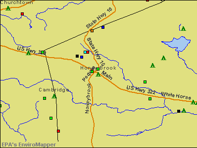 Honey Brook, Pennsylvania environmental map by EPA