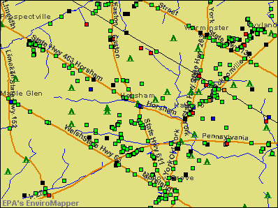 Horsham, Pennsylvania environmental map by EPA
