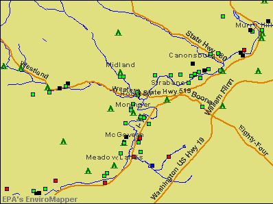 Houston, Pennsylvania environmental map by EPA