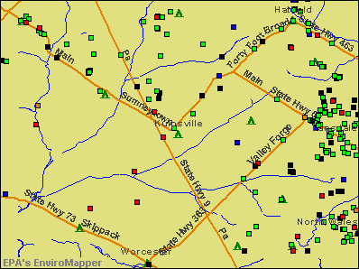 Kulpsville, Pennsylvania environmental map by EPA
