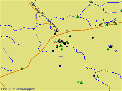 Kutztown, Pennsylvania environmental map by EPA