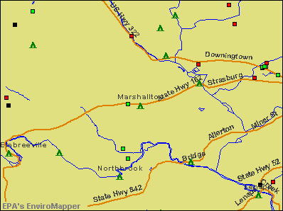Marshallton, Pennsylvania environmental map by EPA