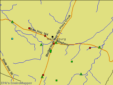 Martinsburg, Pennsylvania environmental map by EPA