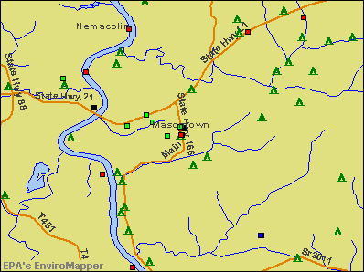 Masontown, Pennsylvania environmental map by EPA