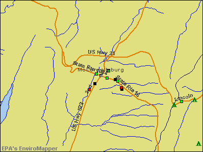 McConnellsburg, Pennsylvania environmental map by EPA