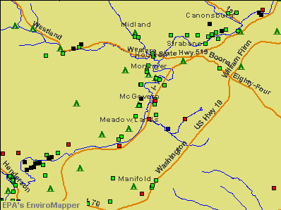 McGovern, Pennsylvania environmental map by EPA