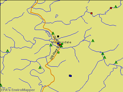 Meyersdale, Pennsylvania environmental map by EPA