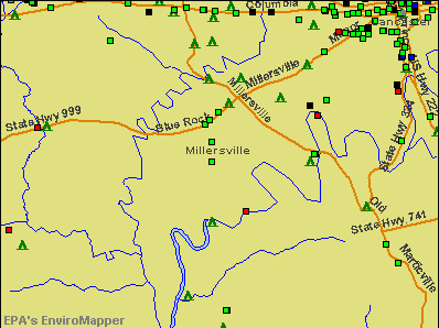 Millersville, Pennsylvania environmental map by EPA