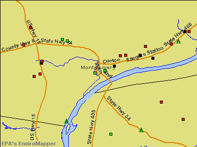 Montgomery, Pennsylvania environmental map by EPA