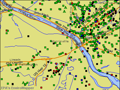Morrisville, Pennsylvania environmental map by EPA