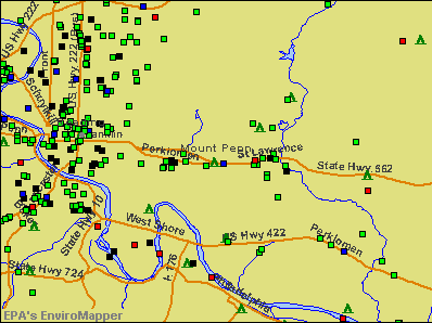 Mount Penn, Pennsylvania environmental map by EPA