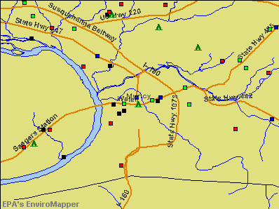 Muncy, Pennsylvania environmental map by EPA