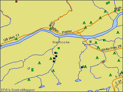 Nanticoke, Pennsylvania environmental map by EPA