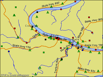 New Eagle, Pennsylvania environmental map by EPA