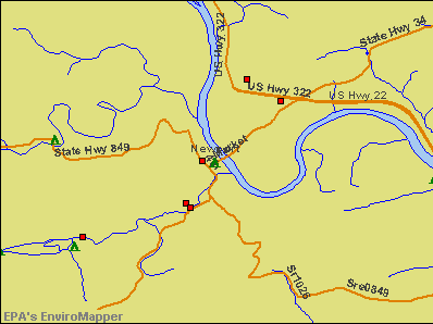 Newport, Pennsylvania environmental map by EPA