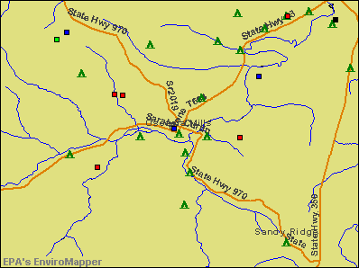Osceola Mills, Pennsylvania environmental map by EPA