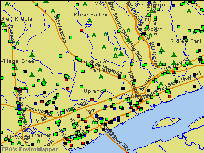 Parkside, Pennsylvania environmental map by EPA