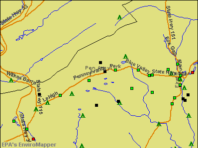 Pen Argyl, Pennsylvania environmental map by EPA