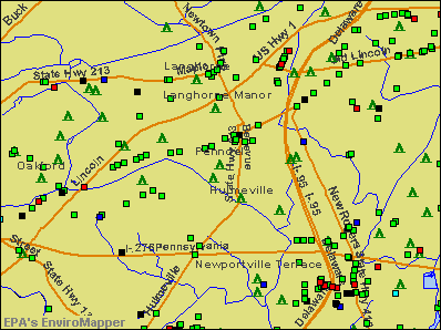 Penndel, Pennsylvania environmental map by EPA