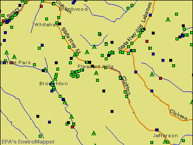 Pleasant Hills, Pennsylvania environmental map by EPA